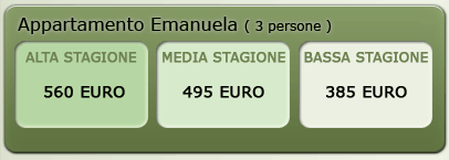 Prezzi settimanali appartamento Emanuela